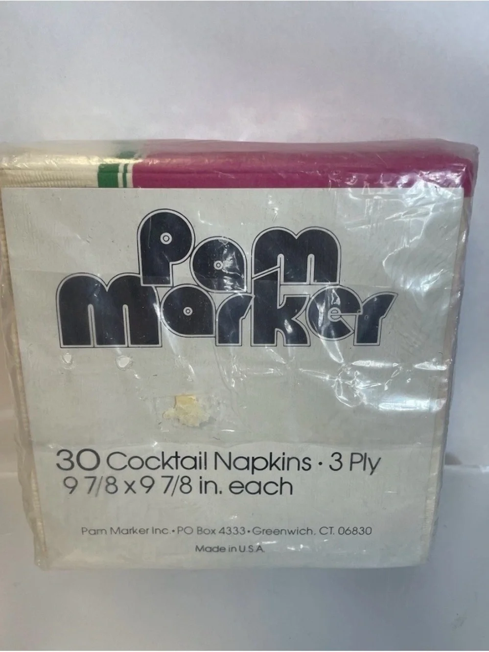 Vintage Pam Marker Paper Cocktail Napkins Tennis Theme Pack of 30 Sealed